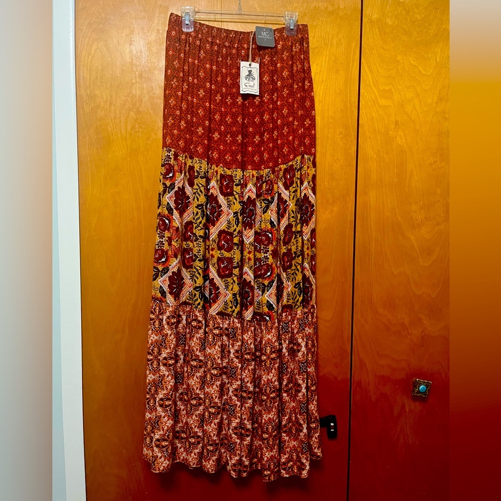 Maxi skirt, 3 tiered.